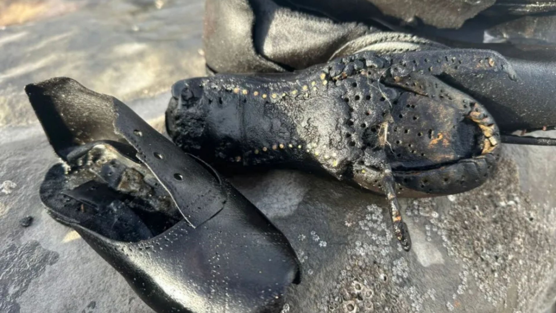 Mystery as hundreds of Victorian shoes wash up on Brit beach where dozens of people once died
