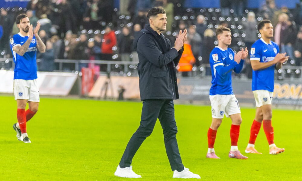 Portsmouth boss’ reacts to widening gap to Championship safety as survival concerns grow at Swansea City