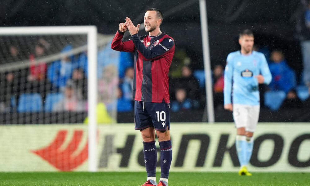VIGO, SPAIN - DECEMBER 11: Federico Bernardeschi of Bologna celebrates scoring his team