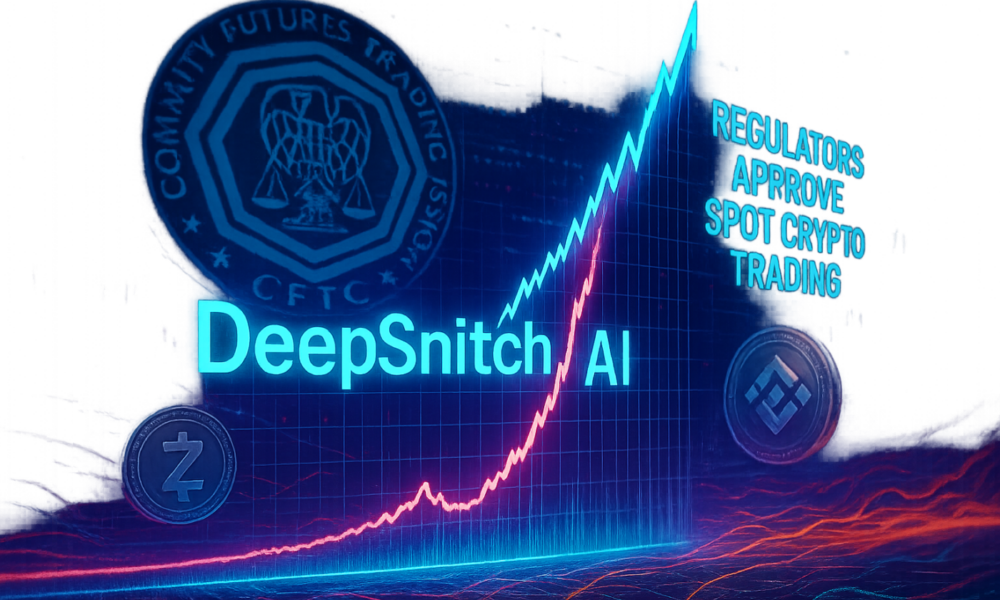 CFTC Approves Spot Crypto Trading as DeepSnitch AI Surges 74%