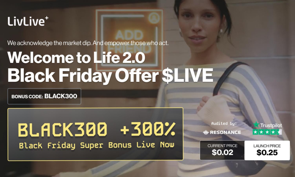 LivLive 300% Bonus Triggers Surging Demand, Making It the Best Early-Stage Crypto Play Since XRP’s Breakout Era