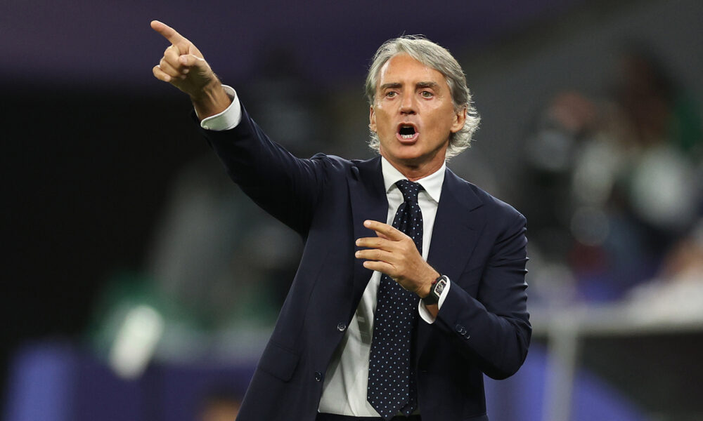 AL RAYYAN, QATAR - JANUARY 25: Roberto Mancini, Head Coach of Saudi Arabia reacts during the AFC Asian Cup Group F match between Saudi Arabia and Thailand at Education City Stadium on January 25, 2024 in Al Rayyan, Qatar. (Photo by Robert Cianflone/Getty Images) (Juventus links)