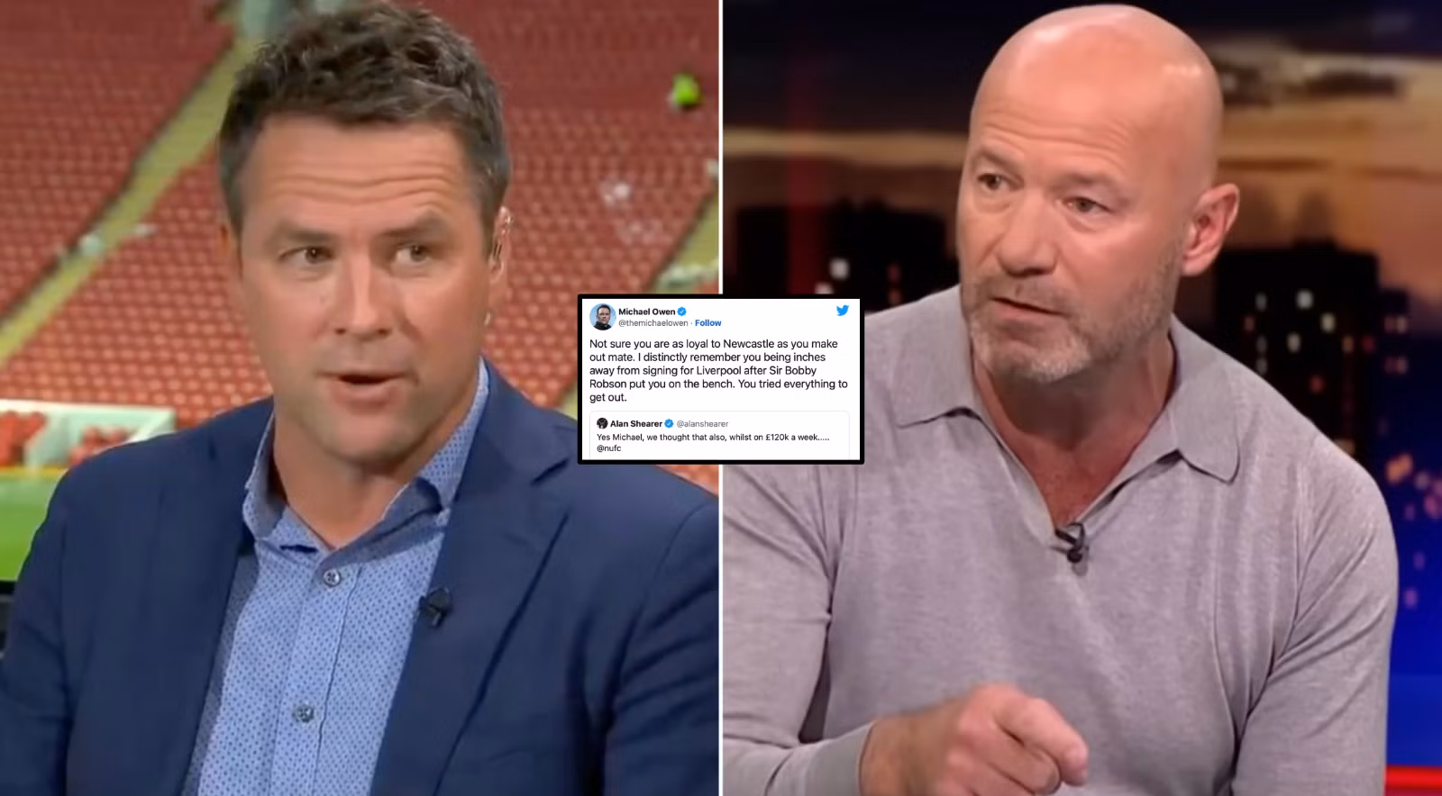 Michael Owen Hasn't Spoken to Alan Shearer Since 2019 Spat