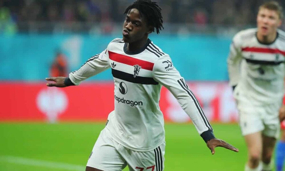 Kobbie Mainoo's brother sports 'free Mainoo' shirt at Manchester United game