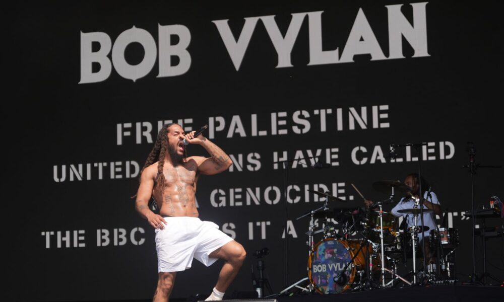 Bob Vylan on stage at Glastonbury. File pic: PA