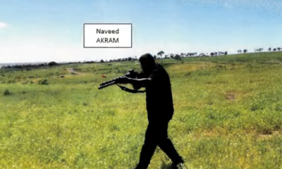 Naveed Akram and his father were filmed "firing shotguns and moving in a tactical manner", police said. Pic: NSW Police/NSW Local Court