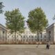 An architect's drawing of what the front of the embassy will look like. Pic: David Chipperfield Architects