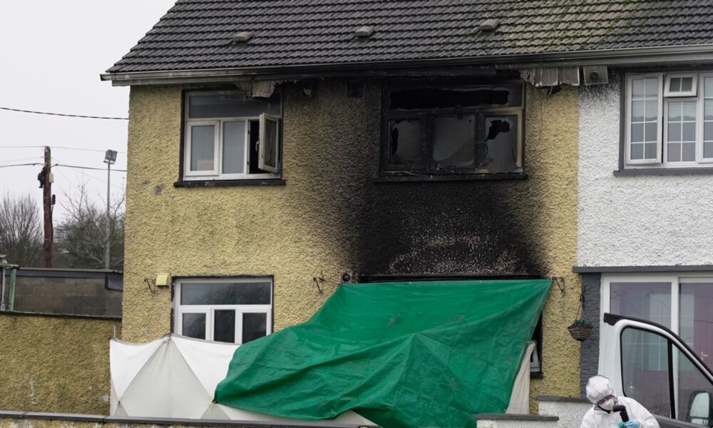 Garda have confirmed a 60-year-old woman and a young boy died in the fire. Pic: PA