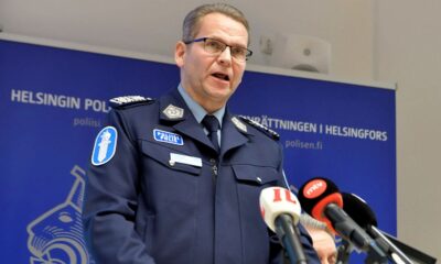 Finnish National Police Commissioner Ilkka Koskimaki at a press conference on Wednesday. Pic: Reuters