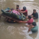 Asiri's uncle made a raft to take his brother to hospital
