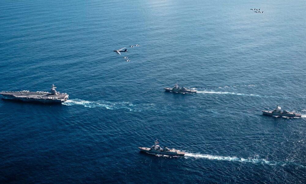 The Gerald R Ford Carrier Strike Group arrived in the Caribbean last month. File pic: US Southern Command