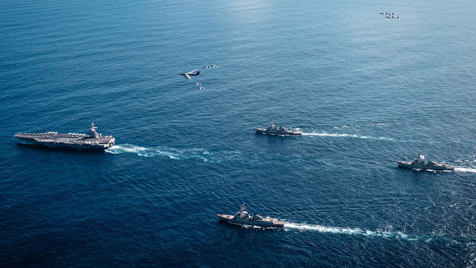 The Gerald R Ford Carrier Strike Group arrived in the Caribbean last month. File pic: US Southern Command