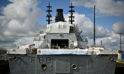 Under-construction Type 26 frigate HMS Glasgow, seen at BAE Systems Scotstoun. Pic: PA