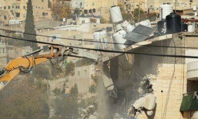 The demolition of a building in Silwan's Wadi Qaddom neighbourhood