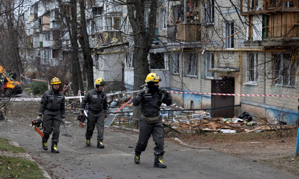 Hundreds of drones targeted Ukraine once again earlier this week. Pic: Reuters