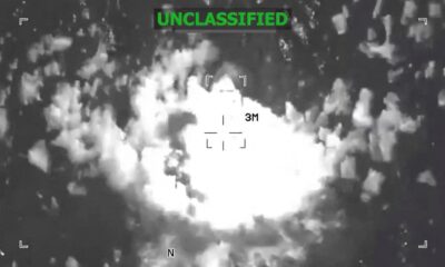 The vessel explodes in flames. Pic: Reuters