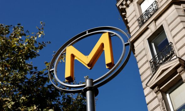 A sign for the Paris metro. File pic: Reuters