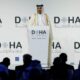 Qatar's prime minister speaks on the first day of the 23rd edition of the annual Doha Forum. Pic: Reuters