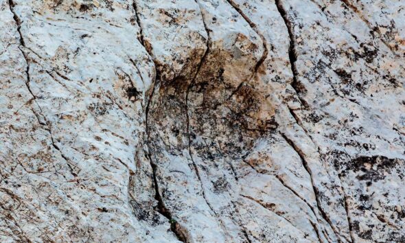 The footprints were found on a mountain in northern Italy. Pic: Elio Della Ferrera/Stelvio National Park/AP