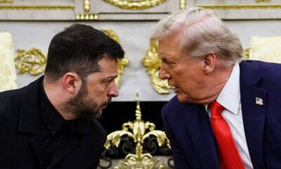 Donald Trump meeting Volodymyr Zelenskyy in Washington earlier this year. Pic: Reuters