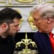 Donald Trump meeting Volodymyr Zelenskyy in Washington earlier this year. Pic: Reuters