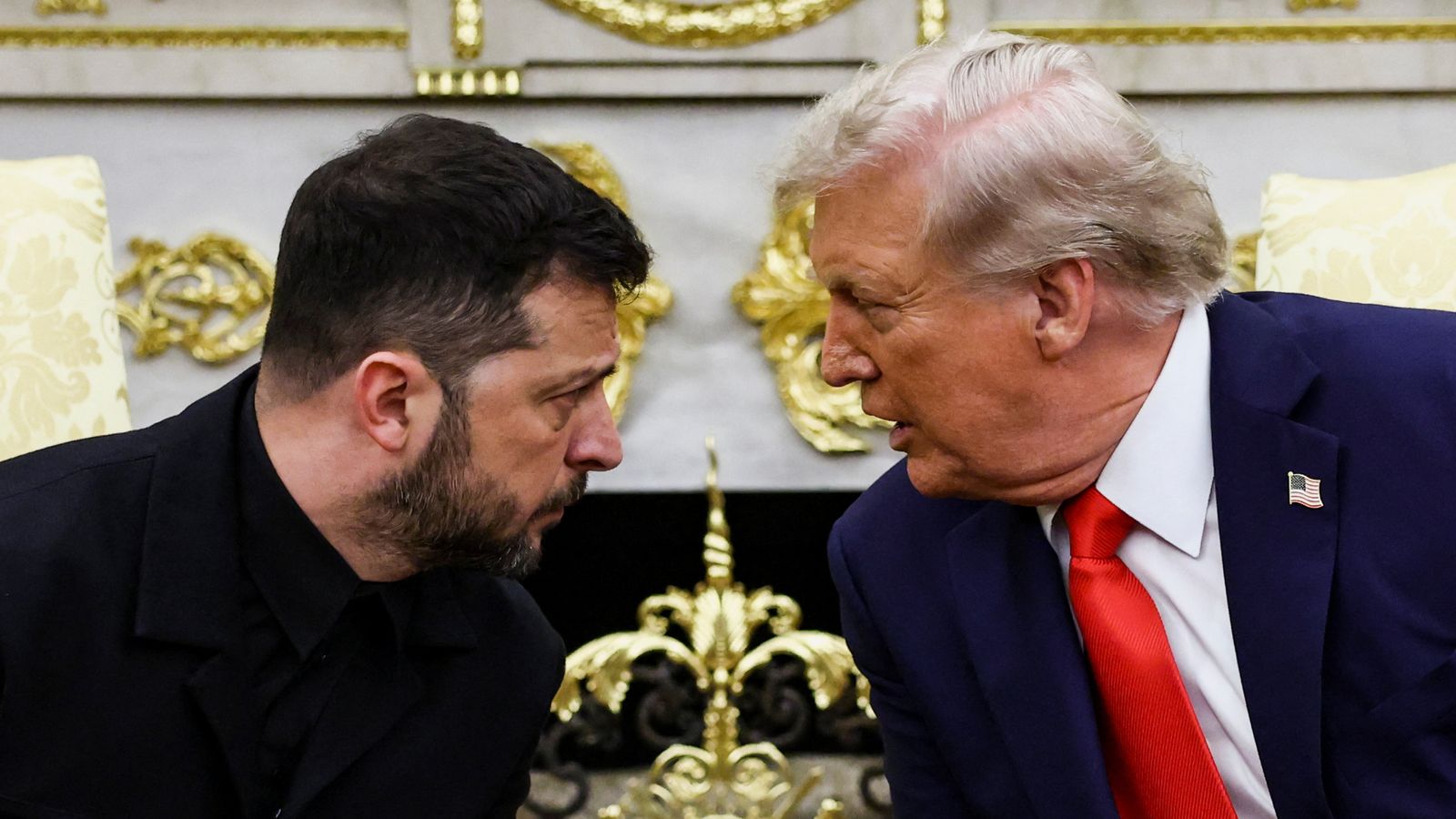 Donald Trump meeting Volodymyr Zelenskyy in Washington earlier this year. Pic: Reuters