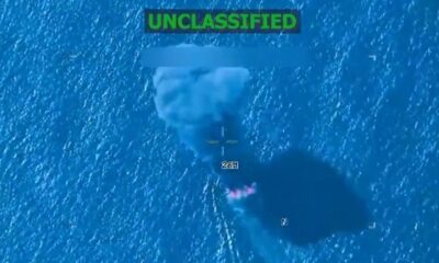 The US military said it carried out strikes in the Pacific Ocean on three boats it accused of trafficking drugs. Pic: X/@Southcom