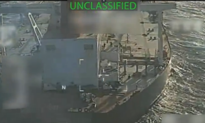 A still from a video of US forces seizing a Venezuelan oil tanker, posted by Pam Bondi. Pic: X/@AGPamBondi