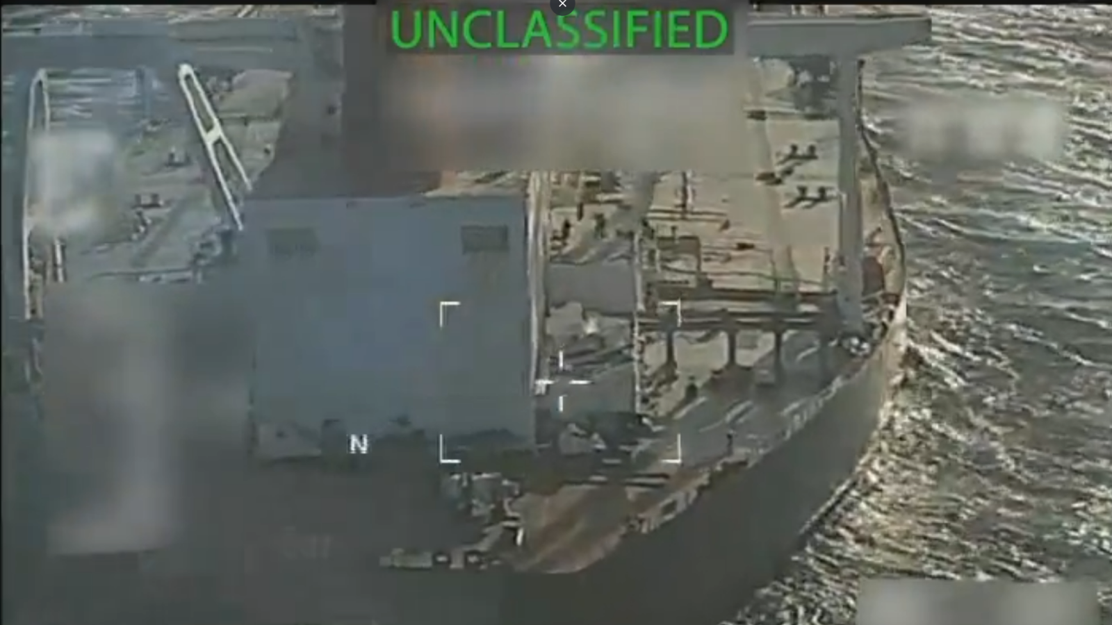 A still from a video of US forces seizing a Venezuelan oil tanker, posted by Pam Bondi. Pic: X/@AGPamBondi