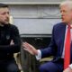 Donald Trump meeting with Ukrainian President Volodymyr Zelenskyy at the White House in February. Pic: Reuters