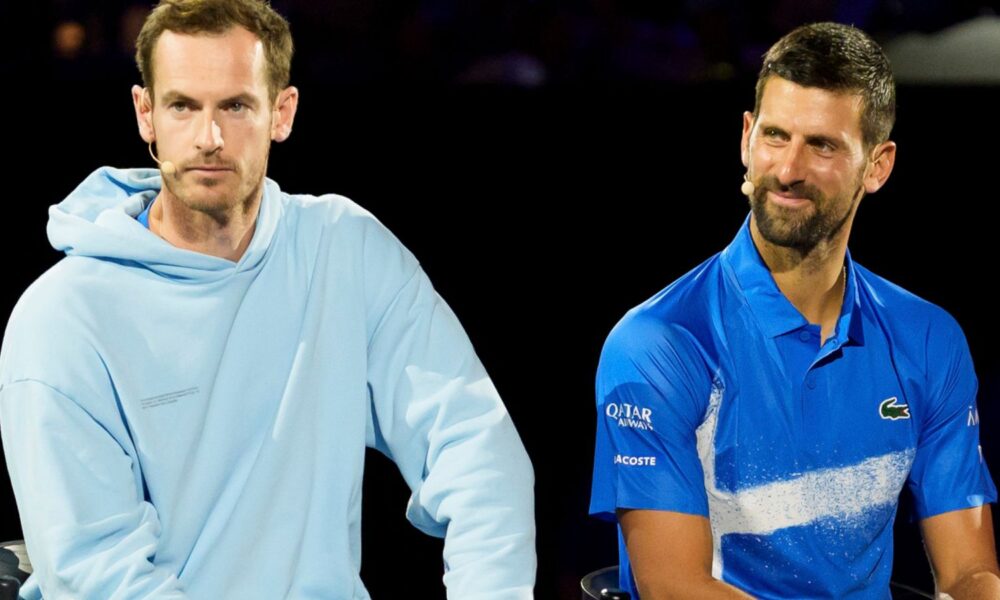 Andy Murray and Novak Djokovic at a charity match ahead of the 2025 Australian Open