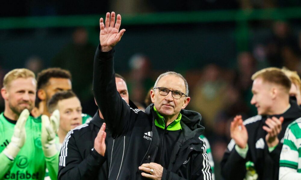 Celtic interim boss Martin O'Neill at full-time during a William Hill Premiership match between Celtic and Dundee