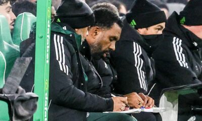 GLASGOW, SCOTLAND - DECEMBER 07: Celtic Manager Wilfried Nancy during a William Hill Premiership match between Celtic and Heart of Midlothian at Celtic Park, on December 07, 2025, in Glasgow, Scotland. (Photo by Alan Harvey / SNS Group)