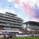Fireworks are let off at Epsom before the Cazoo Derby