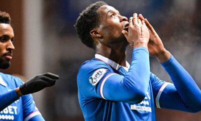 Emmanuel Fernandez celebrates scoring Rangers' winner against Hibernian