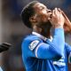 Emmanuel Fernandez celebrates scoring Rangers' winner against Hibernian