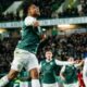 Hibernian's Thibault Klidje opened the scoring at Easter Road