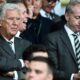 Celtic fans were heard chanting against the club's board, including Peter Lawwell (L) and Michael Nicholson (R)