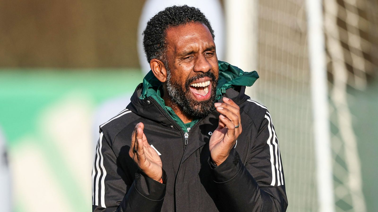 GLASGOW, SCOTLAND - DECEMBER 12: Celtic Manager Wilfried Nancy during a Celtic training session at Lennoxtown Training Centre, on December 12, 2025, in Glasgow, Scotland. (Photo by Craig Williamson / SNS Group)