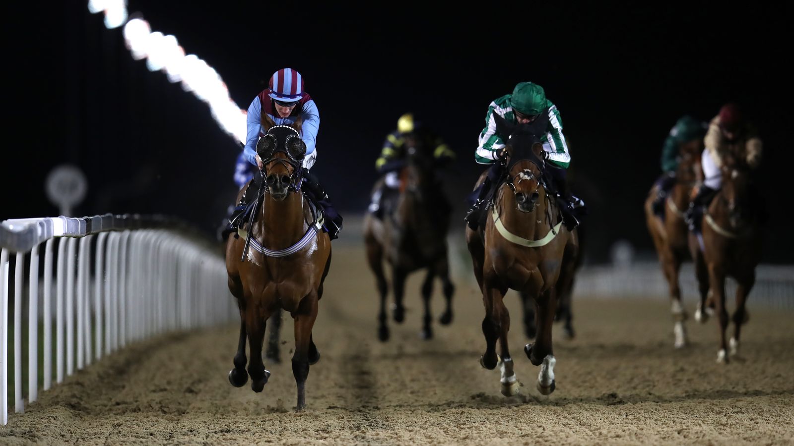 Racing under the lights at Newcastle