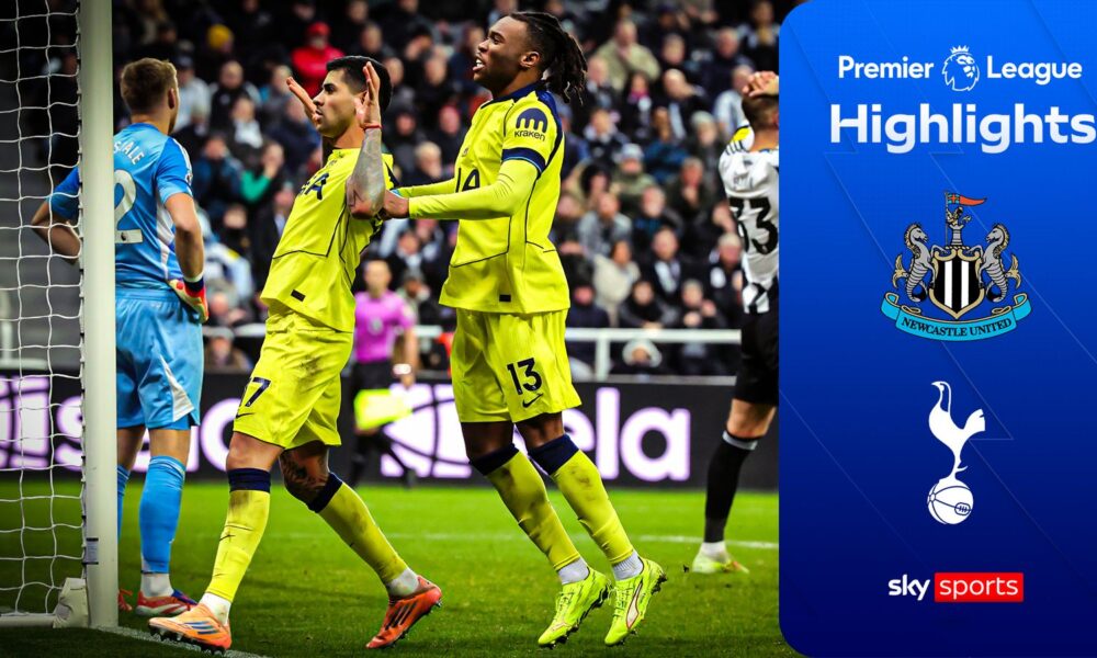 Highlights of the Premier League match between Newcastle and Tottenham Hotspur.