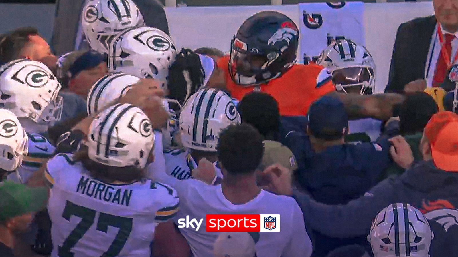 'What is going on?!?' | Broncos-Packers get into pre-game skirmish!