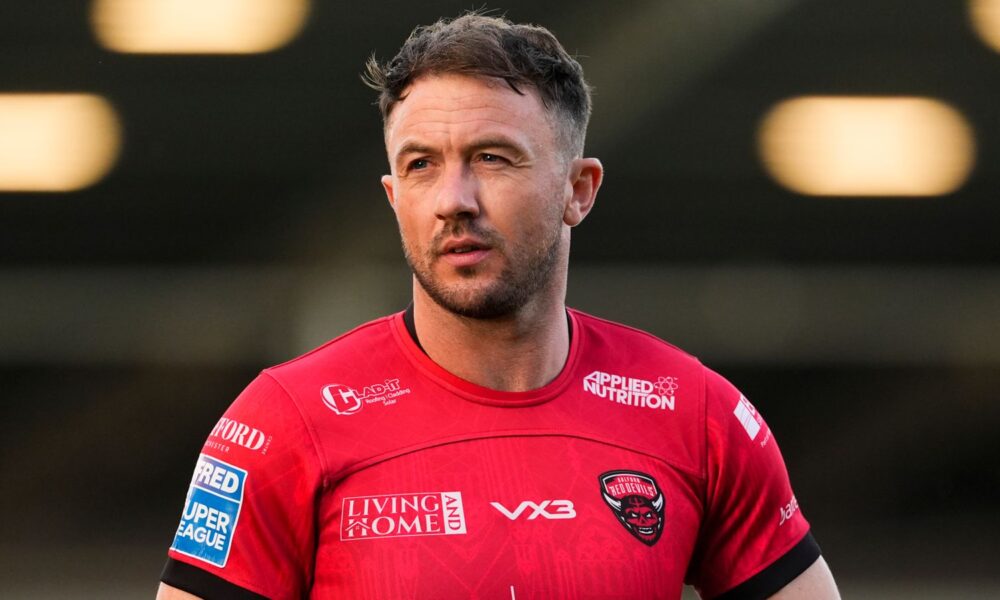 Picture by Olly Hassell/SWpix.com - 31/07/2025 - Rugby League - Betfred Super League Round 20 - Salford Red Devils v Hull KR - Salford Community Stadium, Eccles, England - Ryan Brierley of Salford