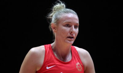 England's Sasha Glasgow during the Vitality Netball International Series match at the Motorpoint Arena, Nottingham