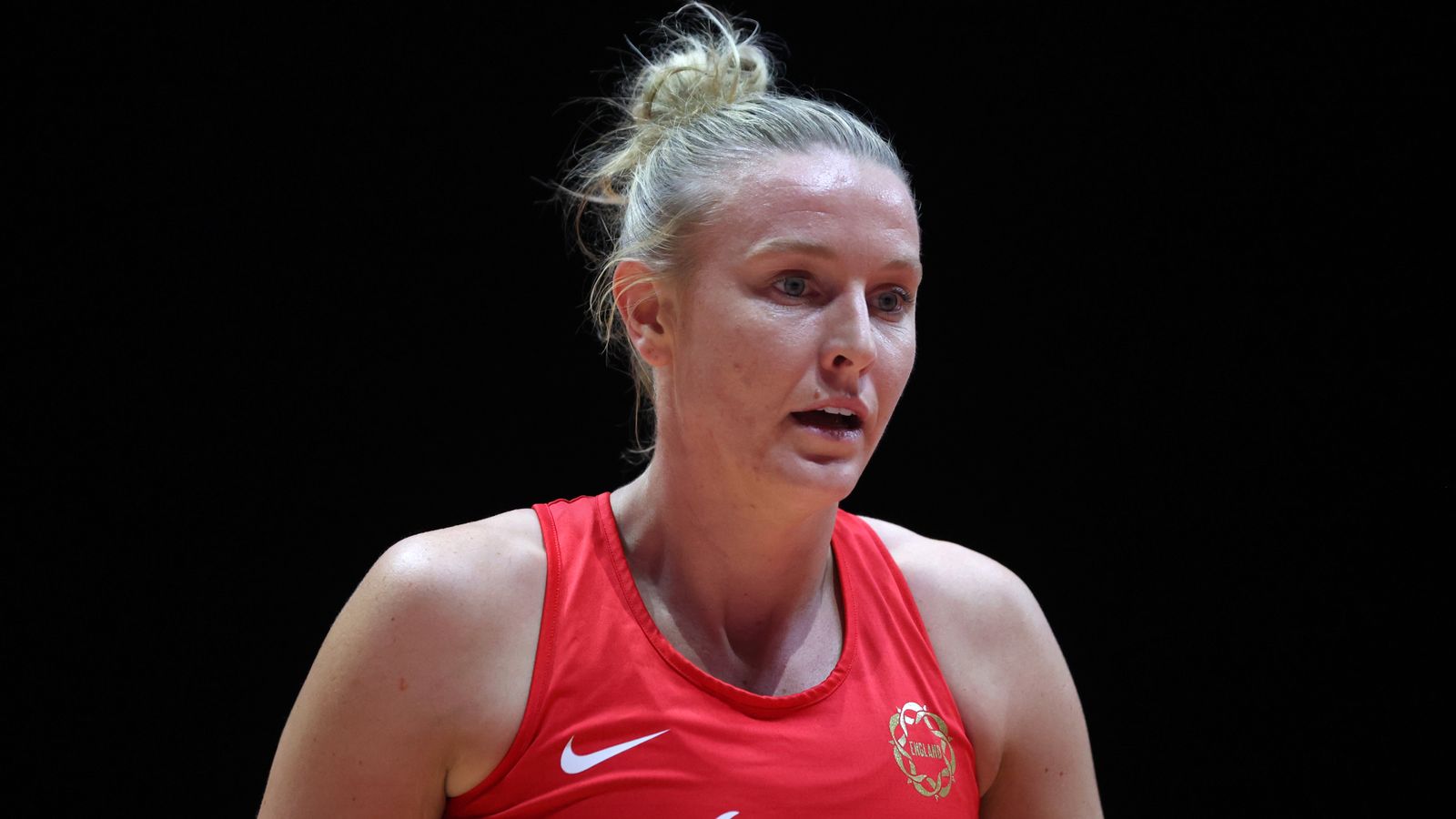 England's Sasha Glasgow during the Vitality Netball International Series match at the Motorpoint Arena, Nottingham