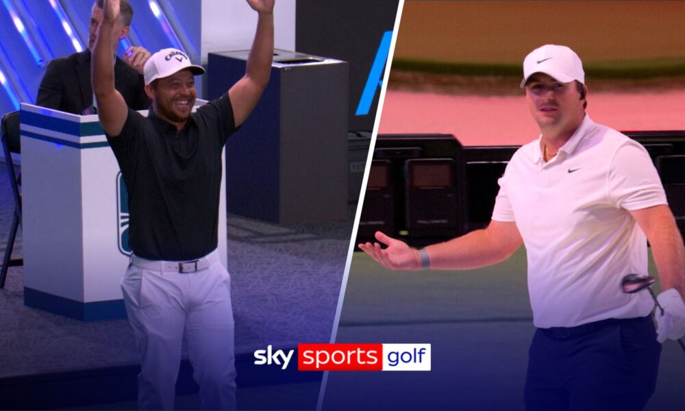 Watch the new TGL hole cause chaos for the PGA Tour stars!