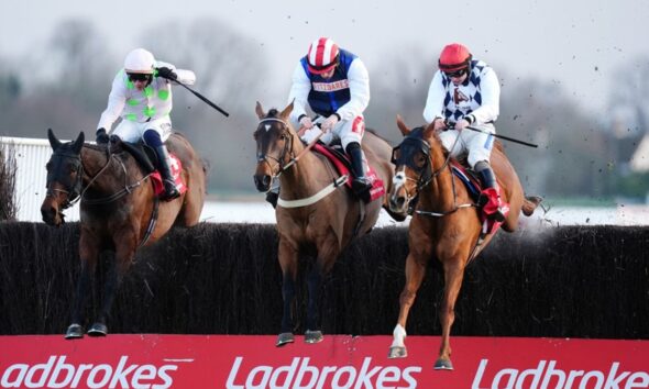 The Jukebox Man (centre) struck gold in the King George