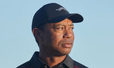 Tiger Woods standing at the Hero World Challenge