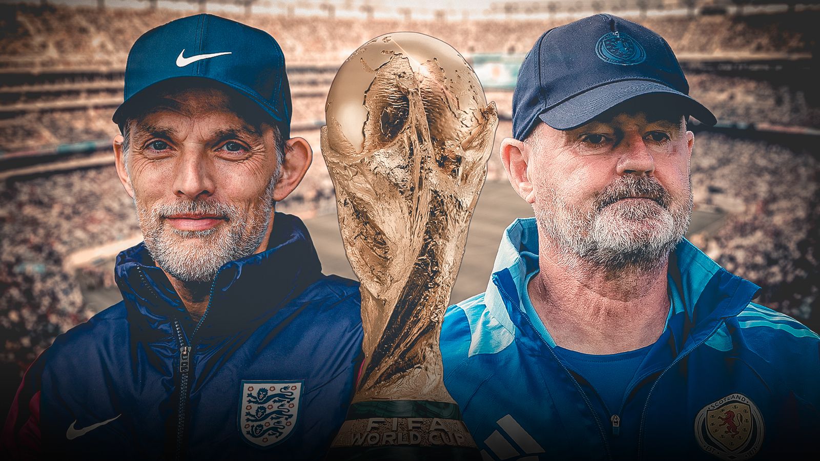 England boss Thomas Tuchel and Scotland manager Steve Clarke will find out who their sides will face at the World Cup in Friday's draw