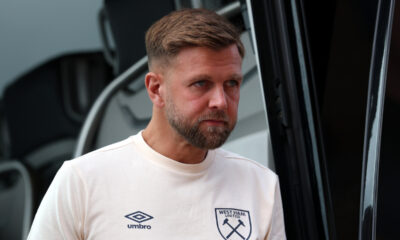 SUNDERLAND, ENGLAND - AUGUST 16: Niclas Fullkrug of West Ham United arrives at the stadium prior to the Premier League match between Sunderland and West Ham United at Stadium of Light on August 16, 2025 in Sunderland, England. (Photo by Ian MacNicol/Getty Images)